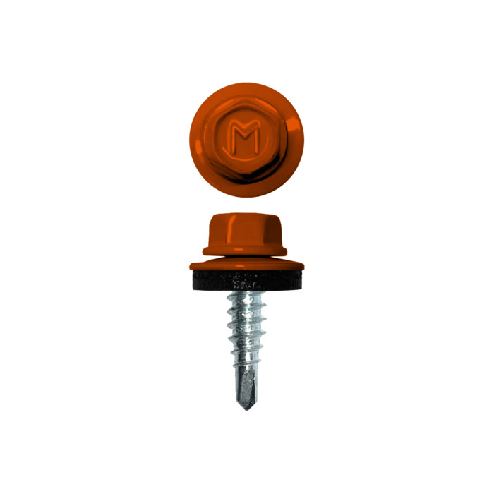 Саморез по металлу Daxmer 4,8х16 (400шт) сверло №2 RAL 2004